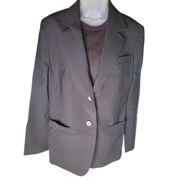 Talbots Black Two Button Blazer/Jacket Size 12 - Picture 2 of 5